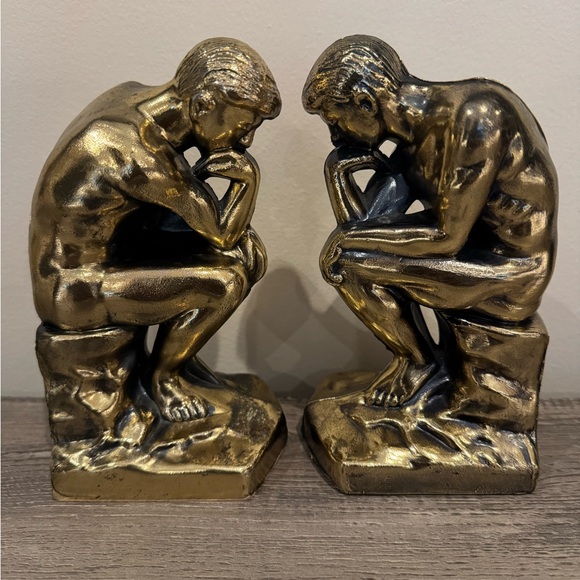 Gold Thinker Bookends - Picture 6 of 8